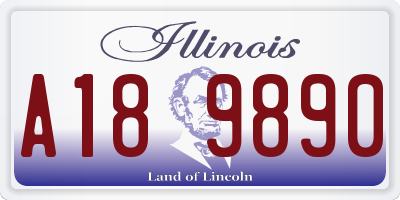 IL license plate A189890