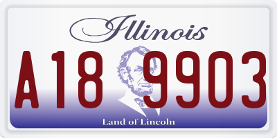 IL license plate A189903