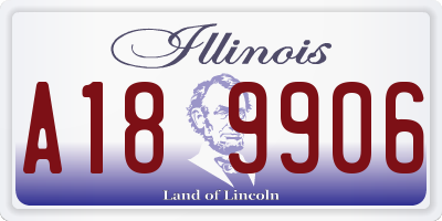 IL license plate A189906