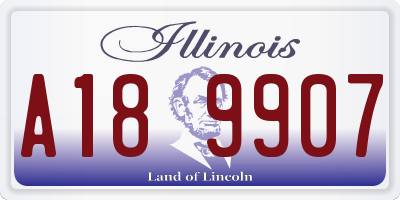 IL license plate A189907