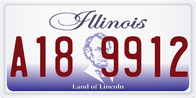 IL license plate A189912