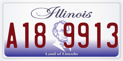 IL license plate A189913