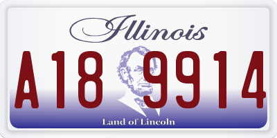 IL license plate A189914