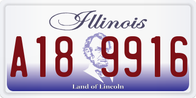 IL license plate A189916