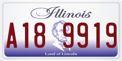 IL license plate A189919