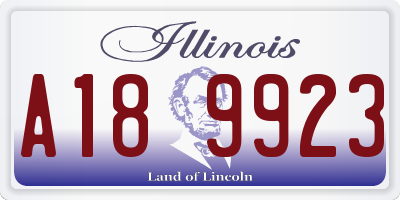 IL license plate A189923