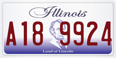 IL license plate A189924