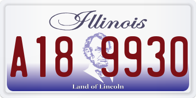 IL license plate A189930
