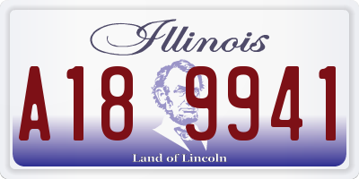 IL license plate A189941