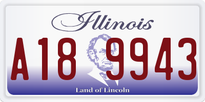 IL license plate A189943
