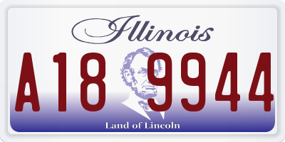 IL license plate A189944
