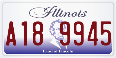 IL license plate A189945