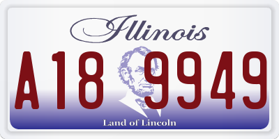 IL license plate A189949