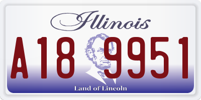 IL license plate A189951