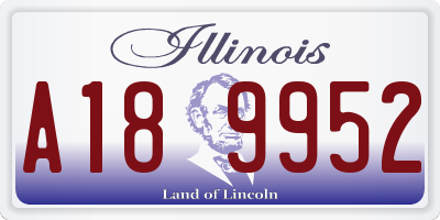 IL license plate A189952