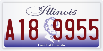 IL license plate A189955