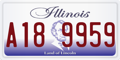 IL license plate A189959
