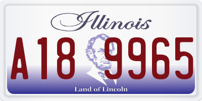 IL license plate A189965