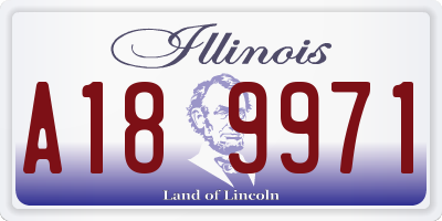 IL license plate A189971