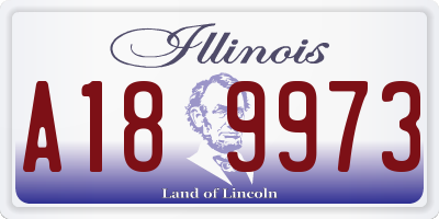 IL license plate A189973