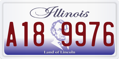 IL license plate A189976