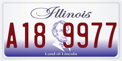 IL license plate A189977
