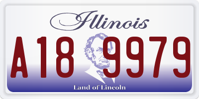 IL license plate A189979