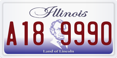 IL license plate A189990