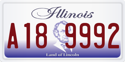 IL license plate A189992