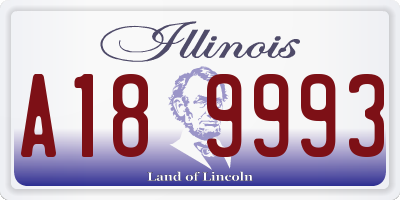 IL license plate A189993