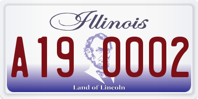 IL license plate A190002