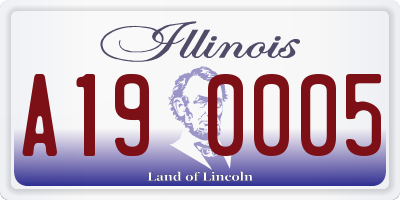 IL license plate A190005