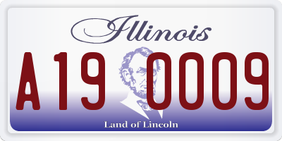 IL license plate A190009