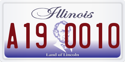 IL license plate A190010