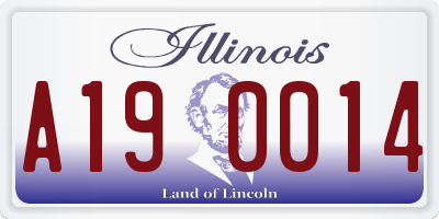 IL license plate A190014