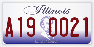 IL license plate A190021