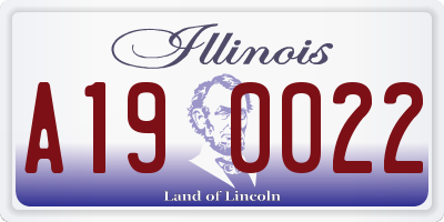 IL license plate A190022