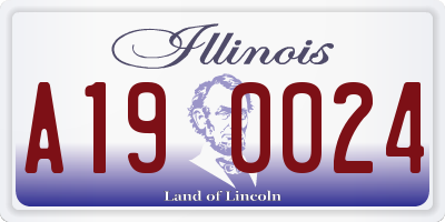 IL license plate A190024