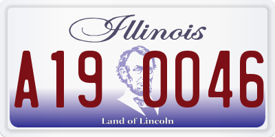 IL license plate A190046