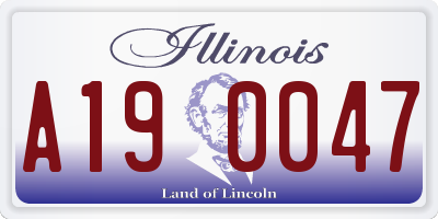 IL license plate A190047