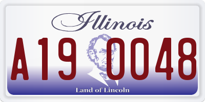 IL license plate A190048