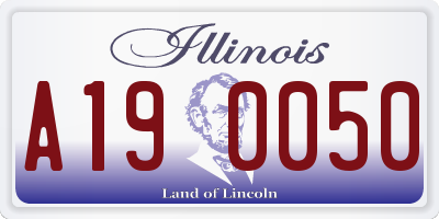 IL license plate A190050
