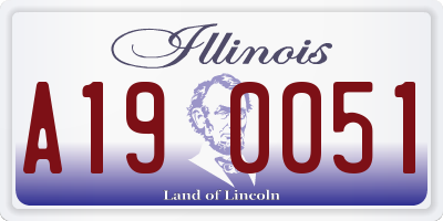 IL license plate A190051