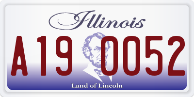 IL license plate A190052