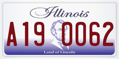 IL license plate A190062