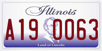IL license plate A190063