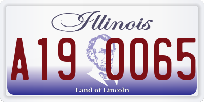 IL license plate A190065