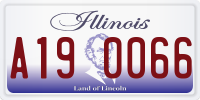 IL license plate A190066