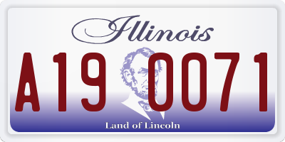 IL license plate A190071