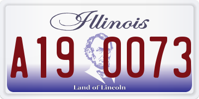 IL license plate A190073